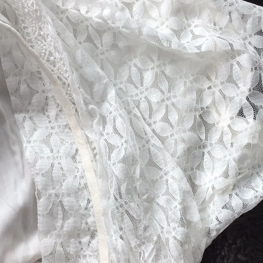 NEW! Viscose Duster White Lace Kimono - Picture 7 of 10